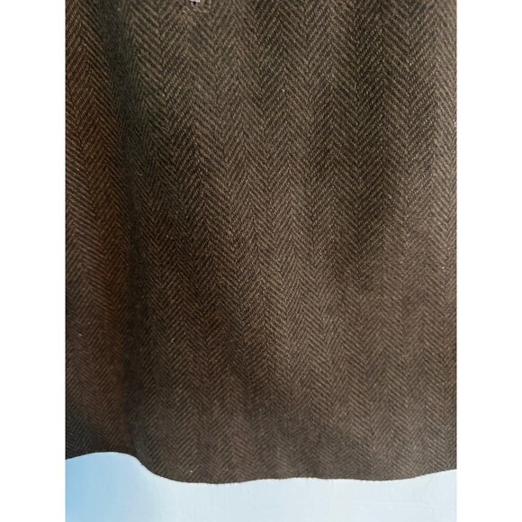 Bob Timberlake Women’s Brown 50% Wool Lined Zippered Skirt Size 14 - Picture 7 of 7